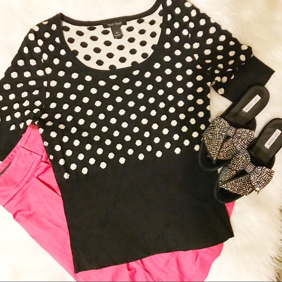 White House Black Market Sweaters - White House black market polka dot sweater
